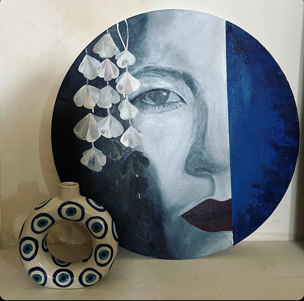 [7548060270680] Evil Eye Doughnut Vase