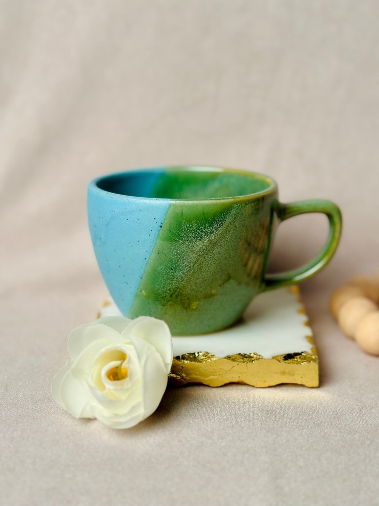 Demitasse Espresso Cups - Blue and Green (Blue)