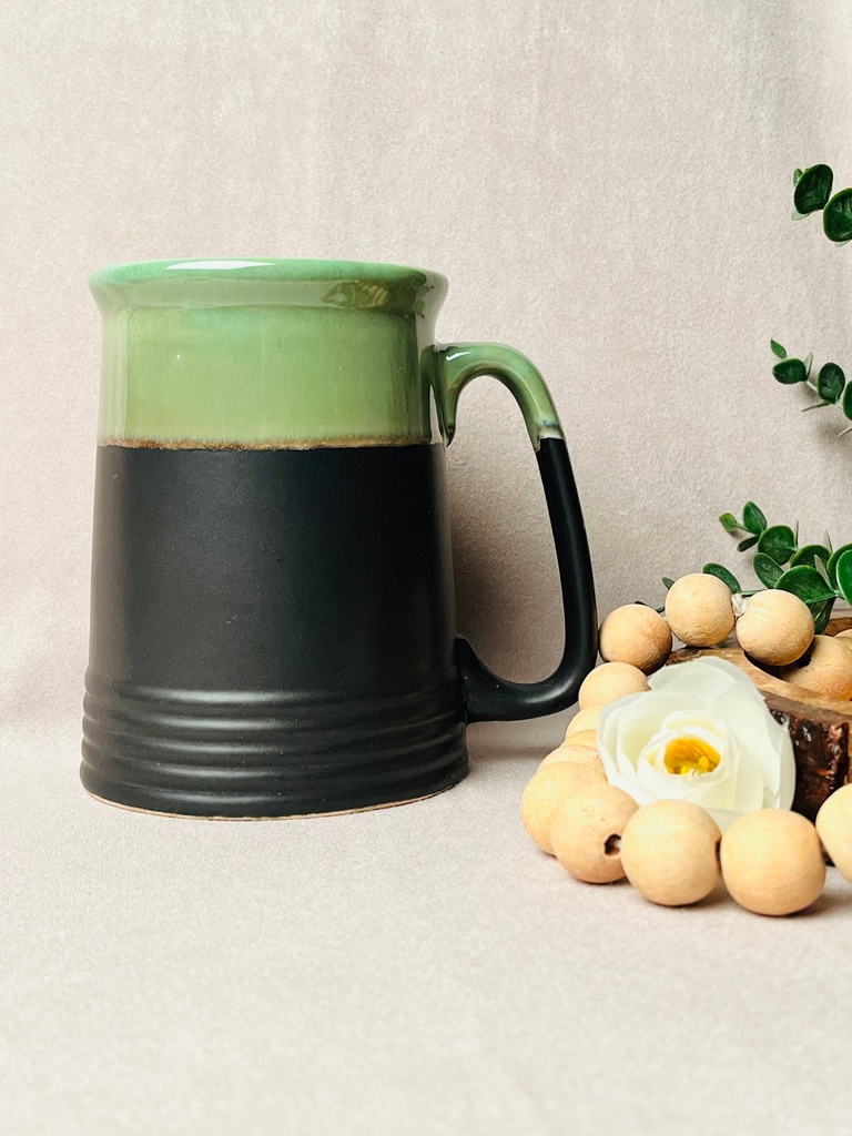 Studio Beer Mug-Black & Green