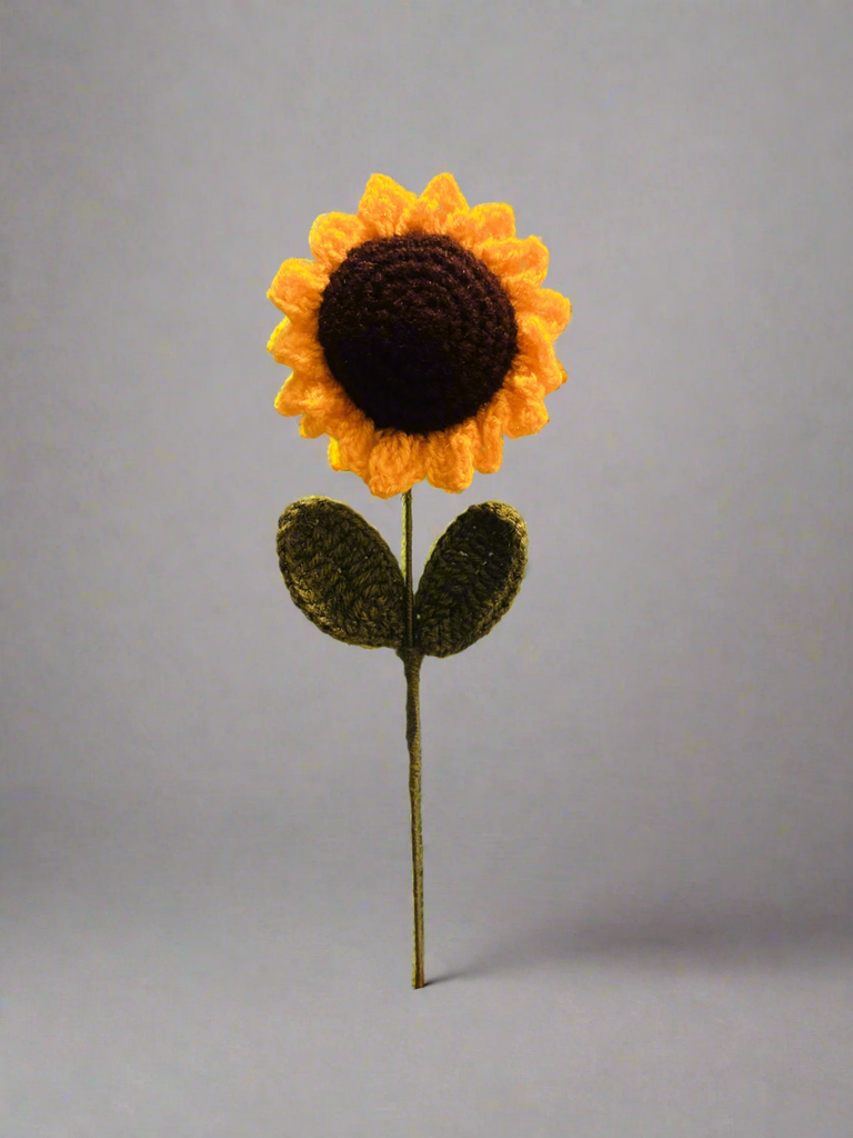 Crochet Sunflower Flower | Handmade Forever Flower | Aesthetic Gift (Handmade)