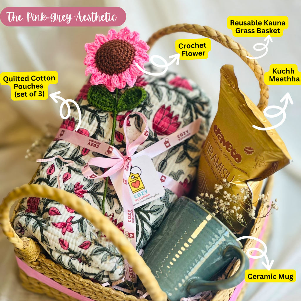 The Pink-Grey Aesthetic Hamper (Grey)