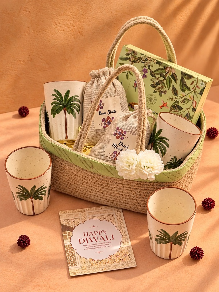 Vantaara – Palm Tree Ceramic Gifting Hamper